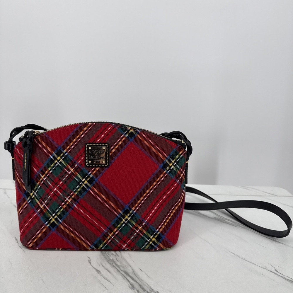 Dooney & Bourke Penny Crossbody Purse Plaid Tartan Academia Luxury Designer Chic